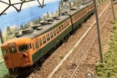 Nゲージレイアウト 153系電車が行く