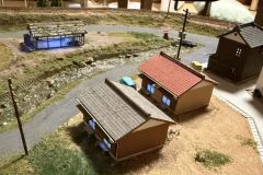 Nゲージレイアウト 住宅・商店付近を俯瞰