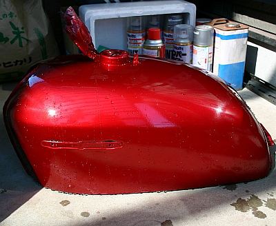 CB750ガソリンタンク再塗装