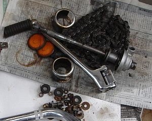 GT125 パーツ洗浄