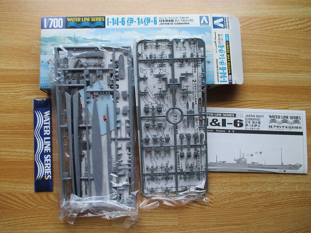 アオシマ 1/700 伊-1 & 伊-6 キット構成