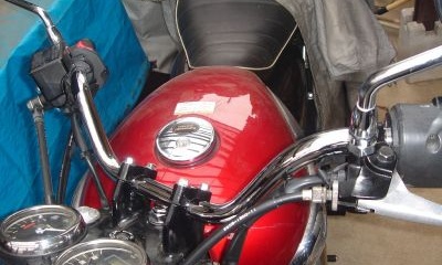 W400 ハンドル交換 スロットル