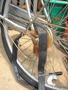 自転車のチューブ交換