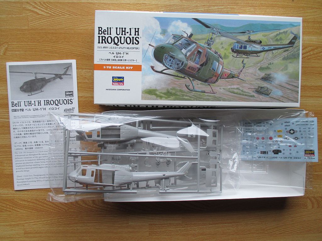 ハセガワ 1/72 UH-1 H イロコイ キット構成