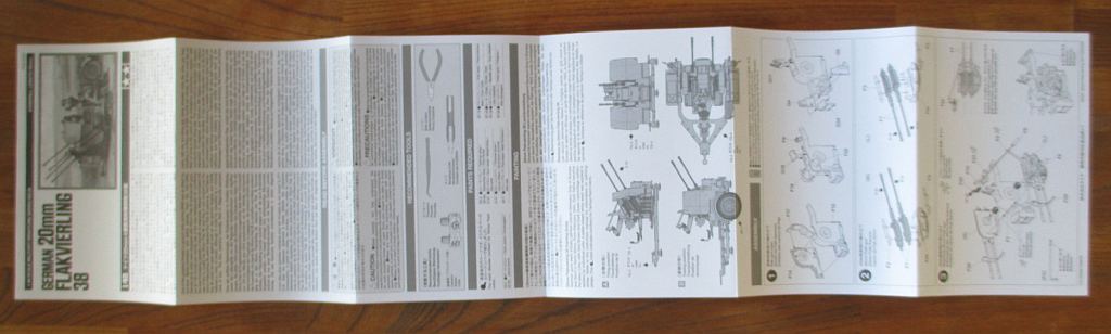 タミヤ 1/48 高射機関砲38型  組み立て説明書