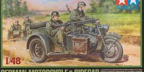 タミヤ 1/48 ドイツ軍用サイドカー