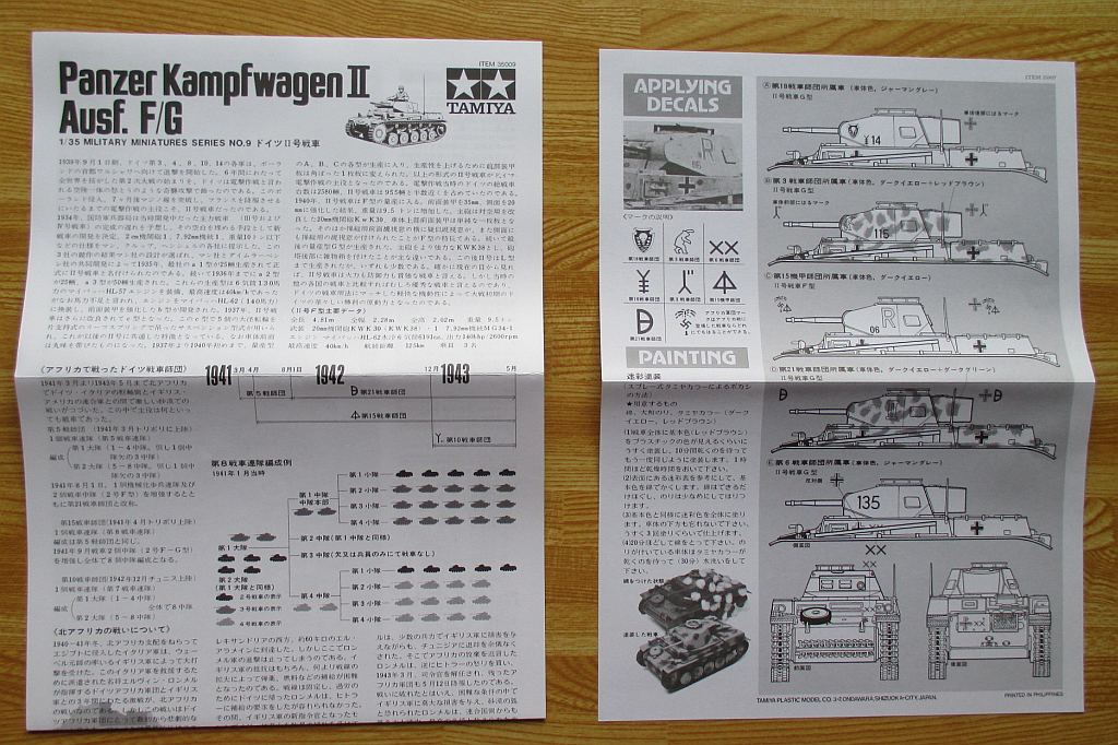 タミヤ 1/35 2号戦車 組み立て説明書