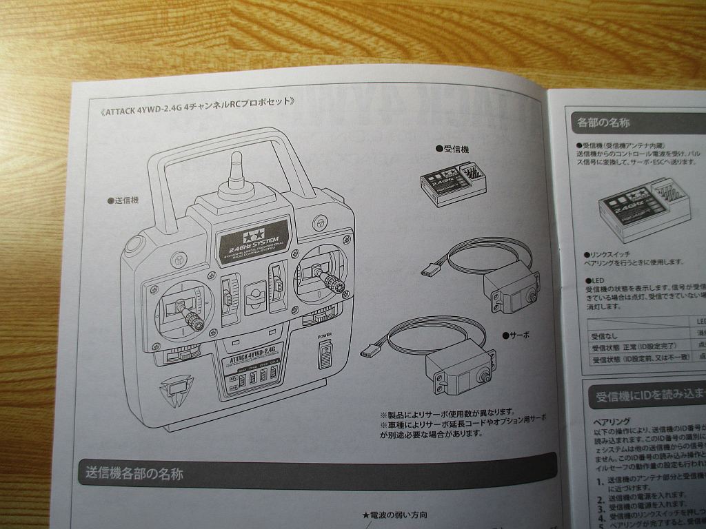 ATTACK 4YED-2.4G 取扱説明書