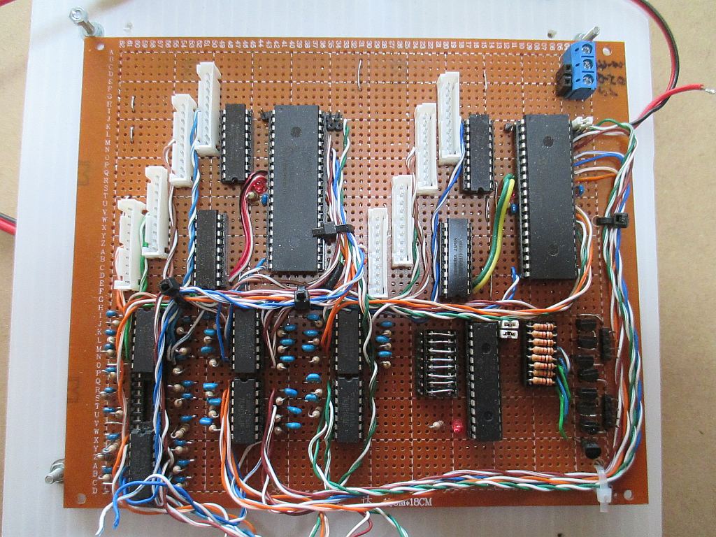 ポイントマシン用ステッピングモーターの制御基板(メイン台枠左側用)