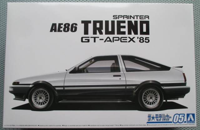 アオシマ 1/24 AE86 TRUENO パッケージ