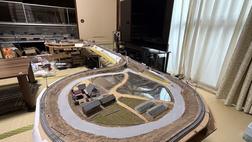 自作・パンタスパーク 地上設備型を取り付けたレイアウト