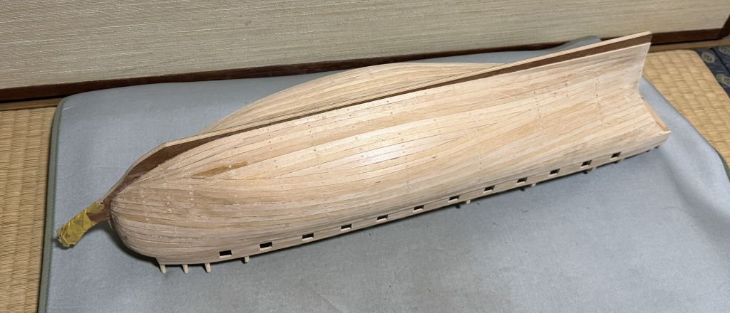 ラ・シレン 外板 下張り 底まで完了