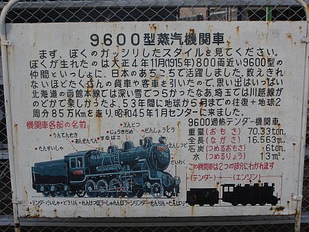 9687機関車 案内板